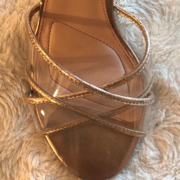 Nina Clear and Gold Heels Size 9/Eu 40 - Picture 6 of 8